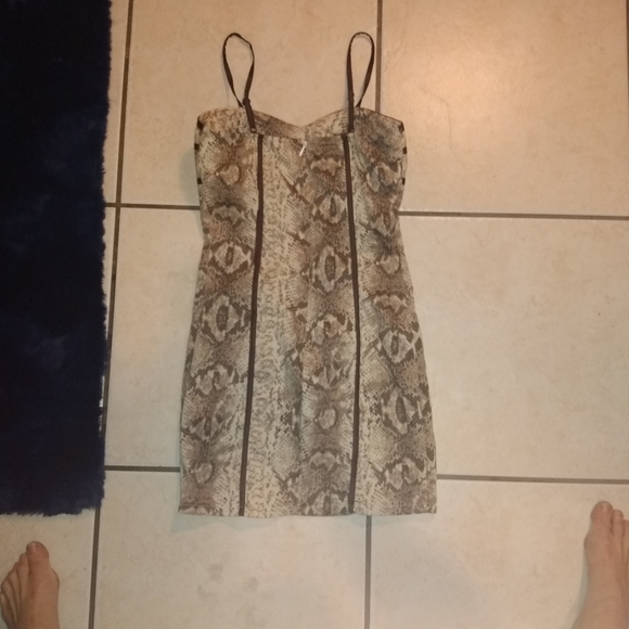 Pripe Snake Skin Bustier Bodycon Sexy Dress - Picture 12 of 12